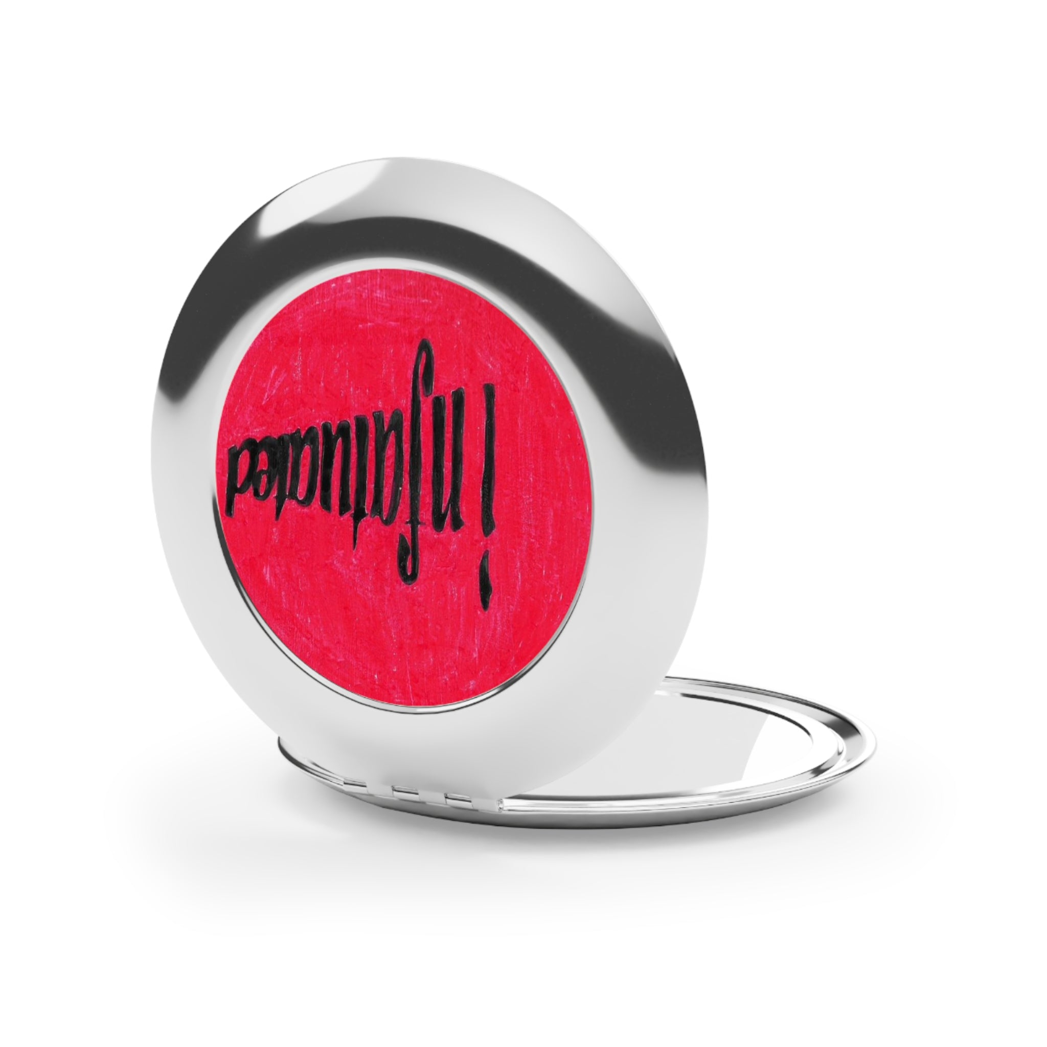 Infatuated Compact Travel Mirror – Pocket-Sized Round Makeup Mirror