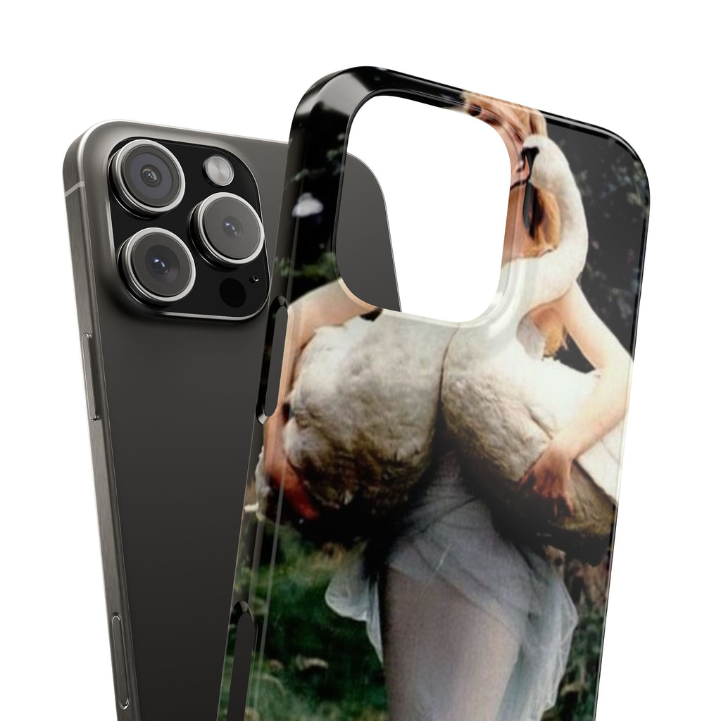 Slim Phone Case — Vintage Swan Dress Fashion Photo