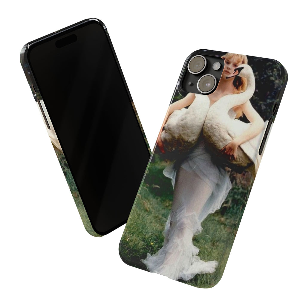 Slim Phone Case — Vintage Swan Dress Fashion Photo