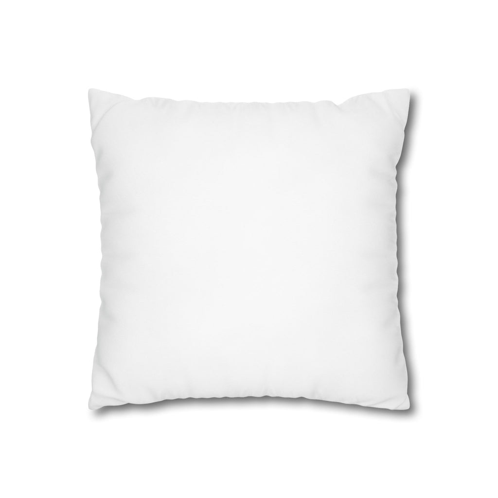 Square Pillowcase — "La Vie Est Belle" Orange & Pink Decorative Throw Pillow Cover
