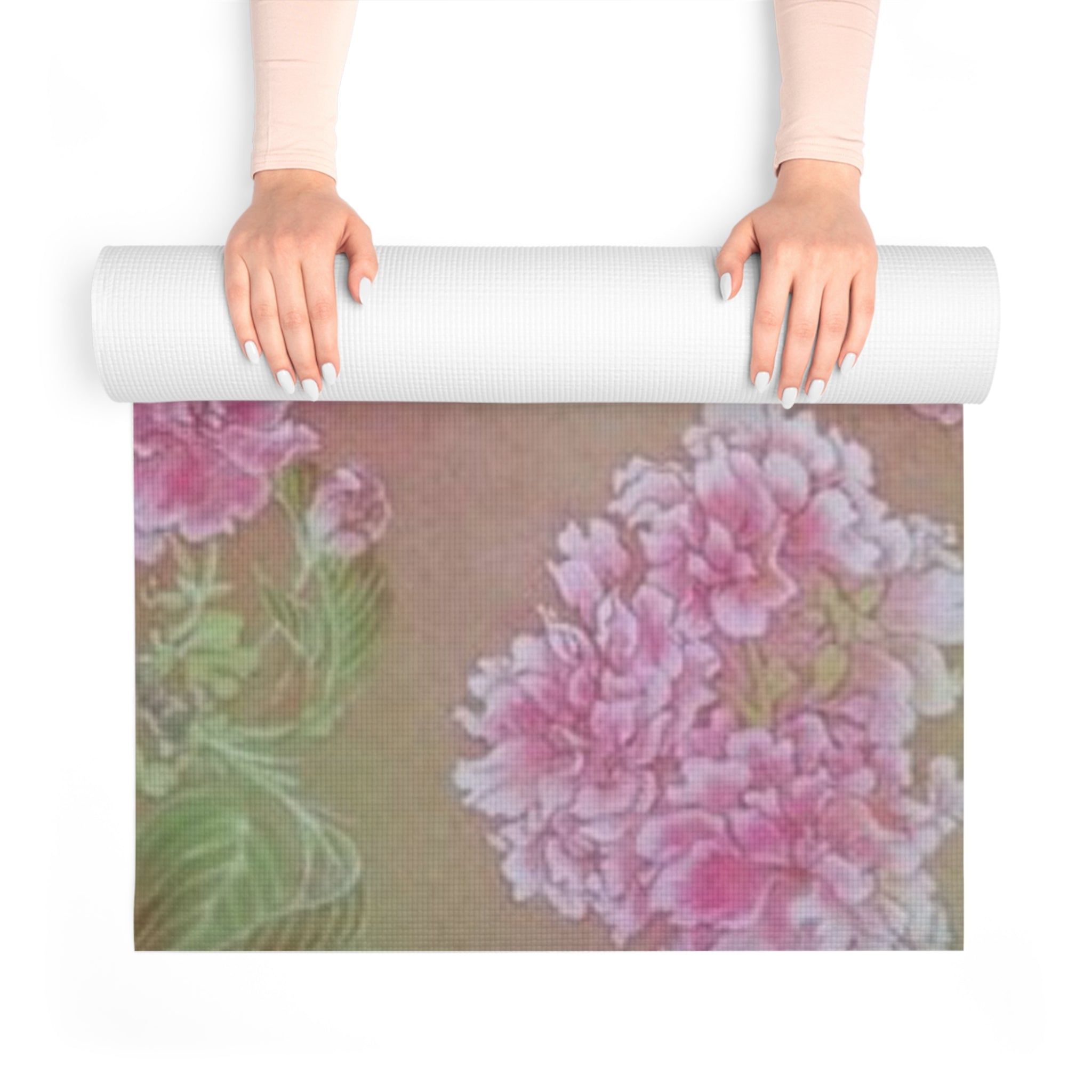 Floral Foam Yoga Mat — Pink Peony Garden Design