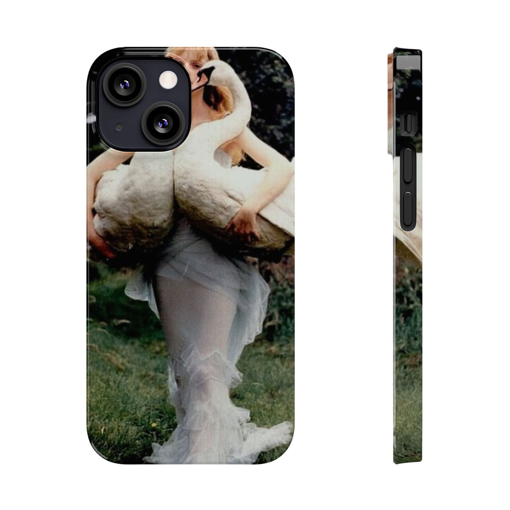 Slim Phone Case — Vintage Swan Dress Fashion Photo