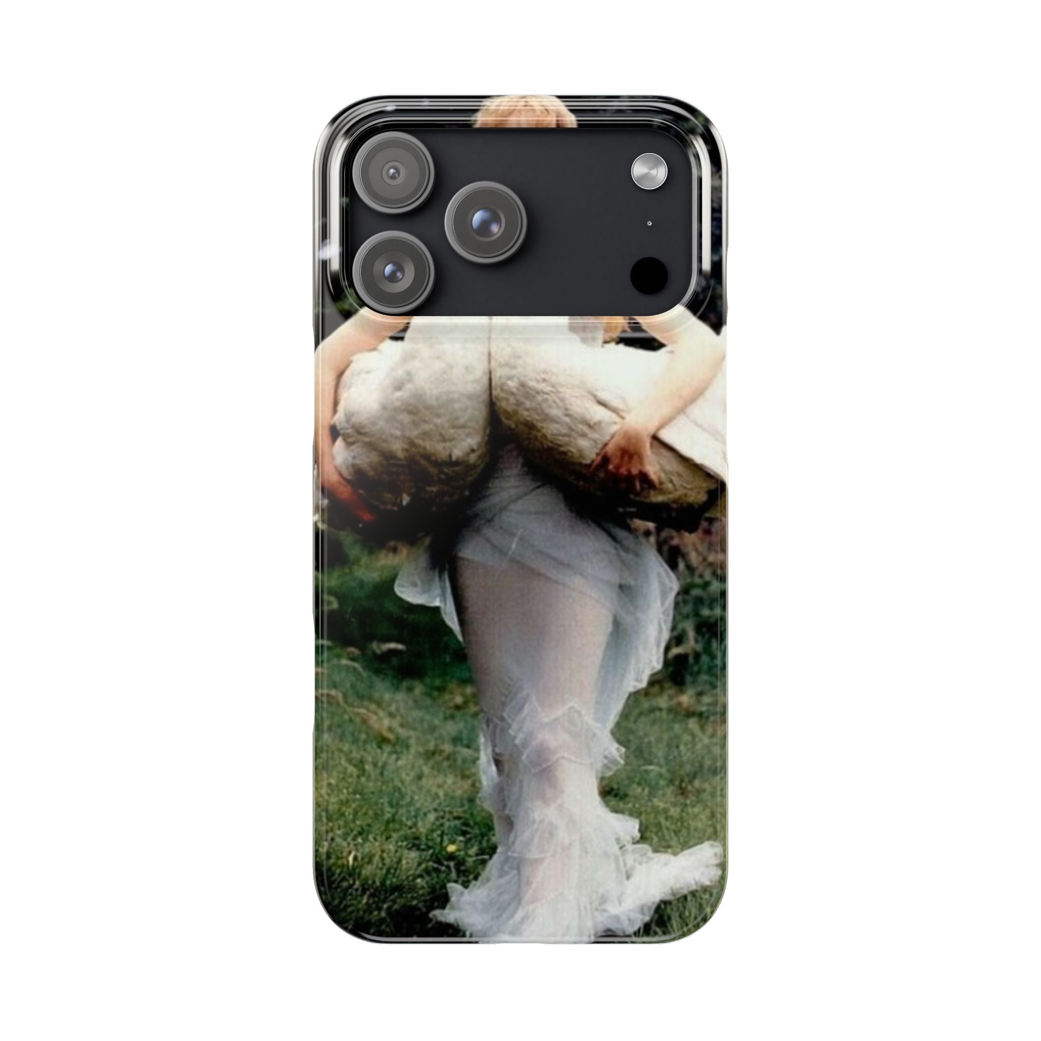 Slim Phone Case — Vintage Swan Dress Fashion Photo