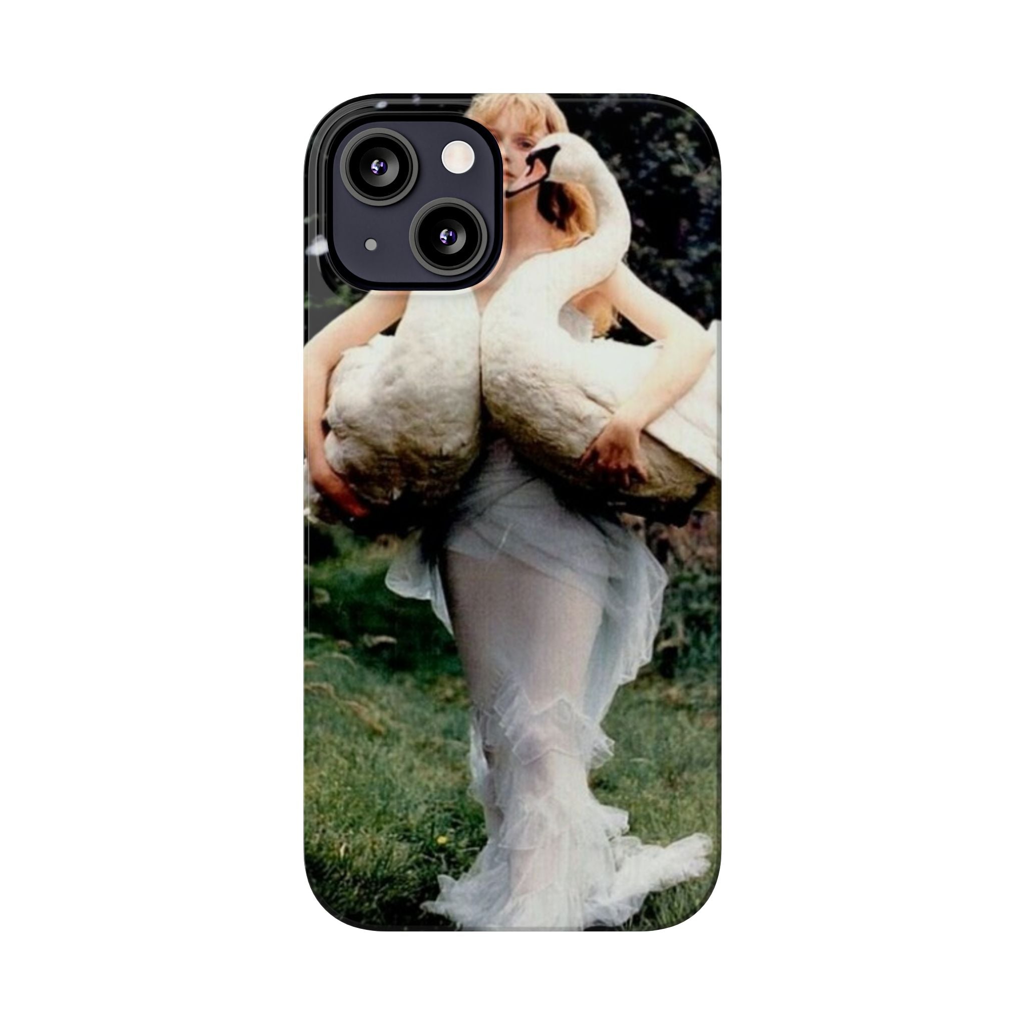Slim Phone Case — Vintage Swan Dress Fashion Photo