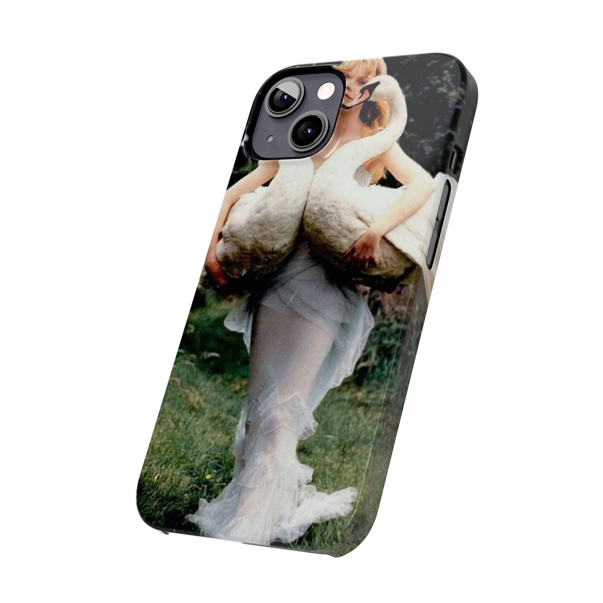 Slim Phone Case — Vintage Swan Dress Fashion Photo