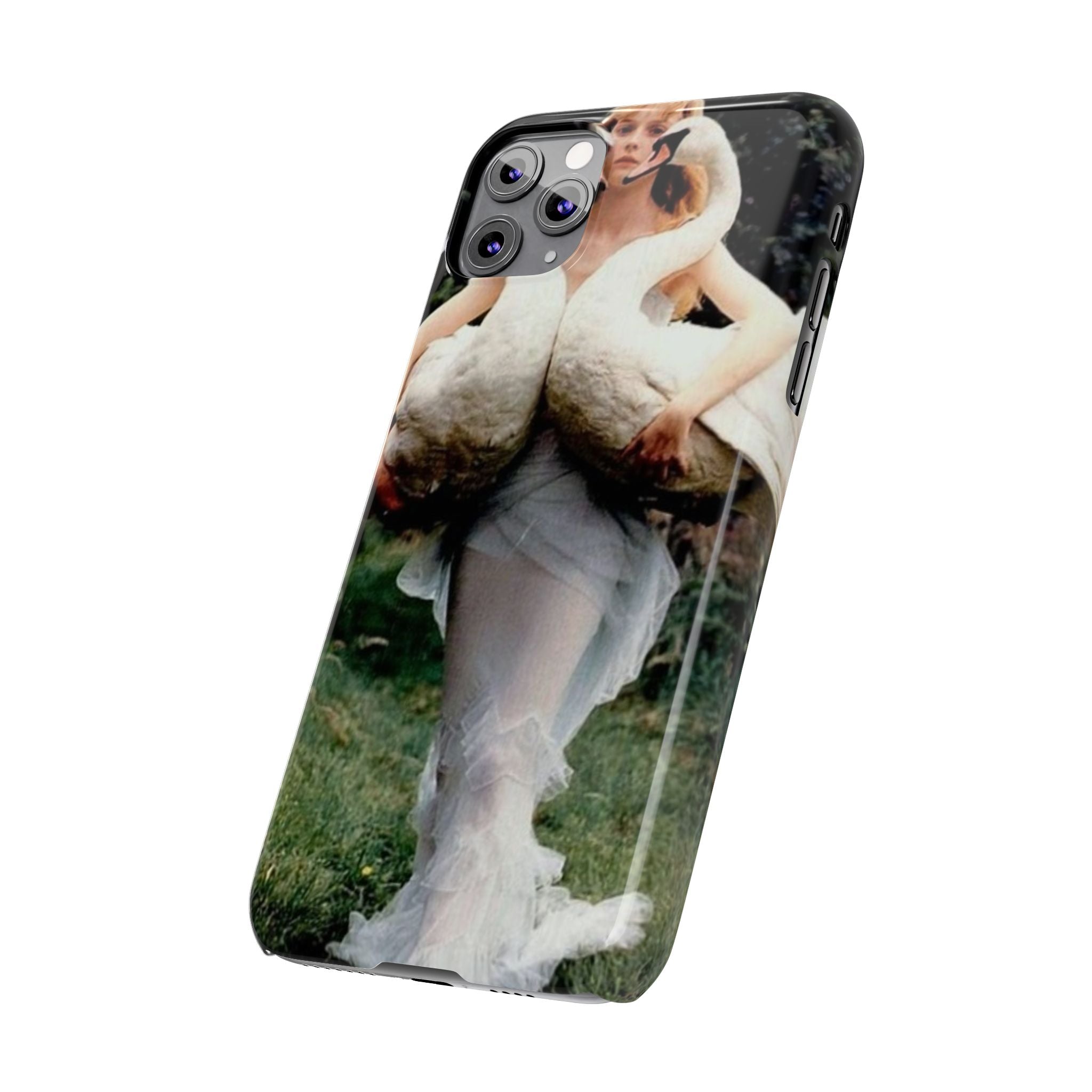 Slim Phone Case — Vintage Swan Dress Fashion Photo