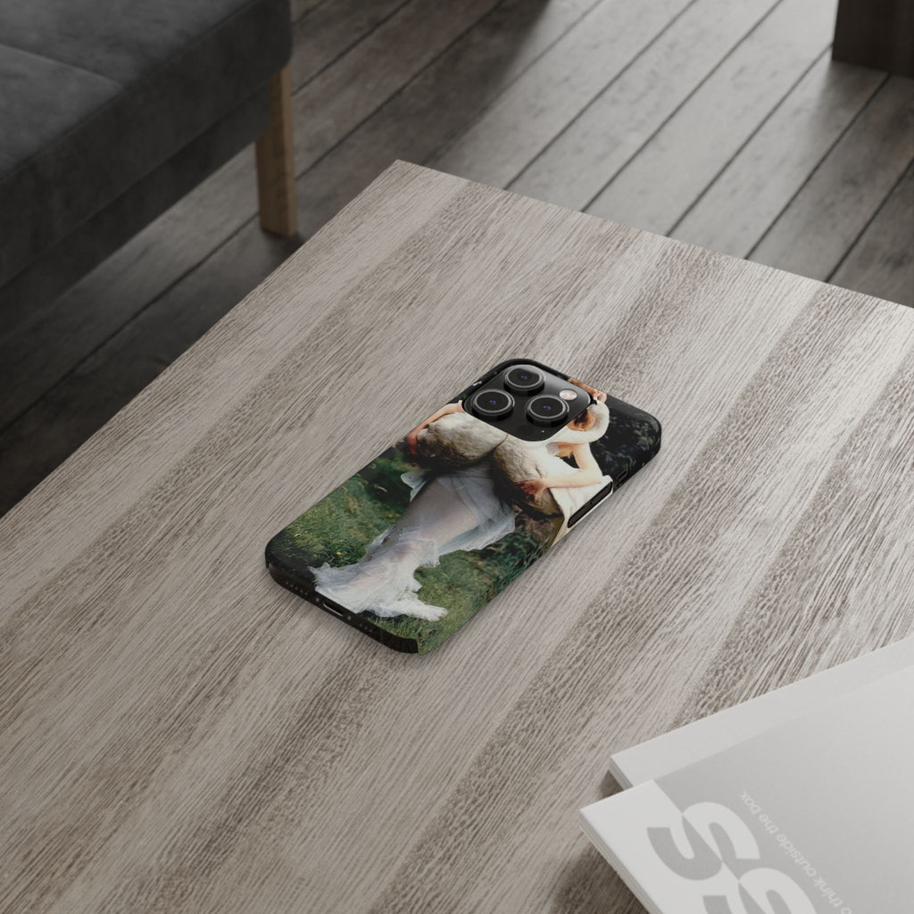 Slim Phone Case — Vintage Swan Dress Fashion Photo